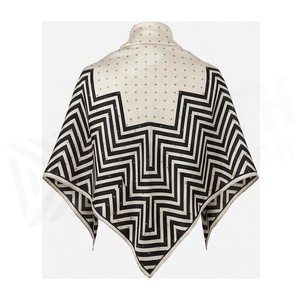 NORTH APPROACH Women's Square Silk Scarf Geometric Print Elegant Multi-Functional Fashion Accessory All Seasons - Product Image 2