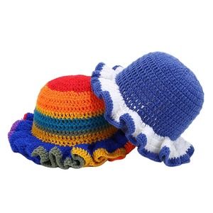 Sombrero de Ganchillo con Volantes, Tejido, para Verano, Unisex, Casual, para Esquí, Uso Diario, Moda, Hecho a Mano, Venta al por Mayor - Product Image 5