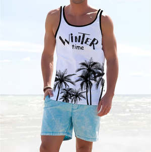 Camisetas de Playa Personalizadas OEM 2026 para Hombre, Camisetas sin Mangas con Impresión Personalizada, Camisetas Transpirables para Hombre - Product Image 2