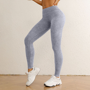 V <b>Back</b> Scrunch Butt Leggings for Women With Custom Logo Training Gym Fitness Seamless Leggings - Product Image 6