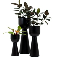 Support de pot de fleurs en acier inoxydable thermolaqué, élégant, pour intérieur et extérieur, décoration de balcon et jardin, vente chaude