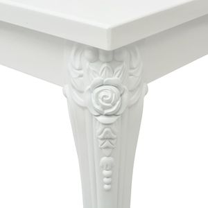 Tavolino da Caffè Elegante in MDF Bianco Lucido e Plastica di Media Densità - Product Image 4