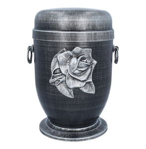 Urne décorative en métal avec couvercle, objet décoratif de table pour la maison - Product Image 1