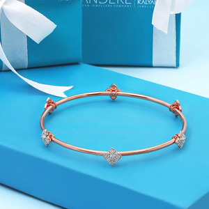 Interwoven Oval Link Diamond Accent <b>Bangle</b> <b>Bracelet</b> - Product Image 1
