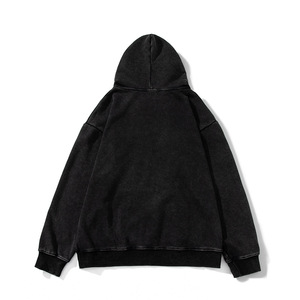 เสื้อฮู้ดดี้ผู้ชายทรงโอเวอร์ไซส์แบบย้อมสีเอซิด ขายดี พิมพ์โลโก้ได้ตามต้องการ สไตล์สตรีทแวร์ ระบายอากาศได้ดี ผลิตแบบ ODM สีซีดจางแบบซันเฟด - Product Image 2