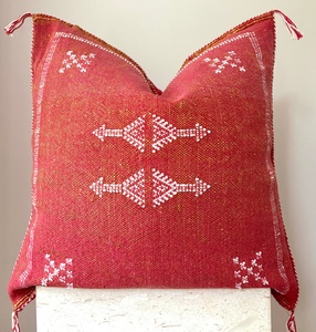 Home Textile Wholesale Cactus Silk Cushion <b>Cover</b> <b>for</b> <b>Sofa</b> Decoration, Handmade Sabra Cactus Silk Pillow Made in Morocco Boho - Product Image 1