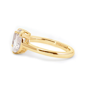 แหวนทองคำแท้ประดับเพชรแล็บโกรว์ทรง Asscher 1.5 กะรัต และทรง Marquise 1 กะรัต รับรองโดย IGI ดีไซน์ Toi Et Moi หรูหรา แหวนสองเม็ดแบบ Bypass สง่างาม - Product Image 4