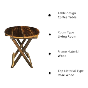 Brass Accent Solid Wooden Foldable Stool Handmade <b>Portable</b> Seating Furniture Rustic Home Decor Compact Folding <b>Seat</b> - Product Image 5