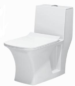 WC monobloc Bullet-12 à chasse directe, design moderne, pour villas, salles de bain d'écoles, toilettes d'hôtels, avec siphon en P allongé - Product Image 1