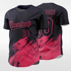 Maillot de baseball respirant sublimé pour hommes, personnalisable avec impression intégrale, tissu doux au toucher pour athlètes universitaires - Product Image 6