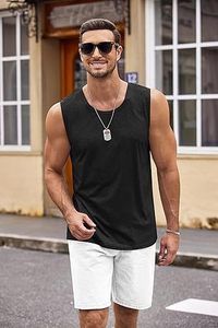 Débardeurs en coton de haute qualité pour hommes – Idéaux pour l'été, la gym, le fitness, la musculation – Respirants, tricotés, décontractés et sportifs – Motif numérique - Product Image 2