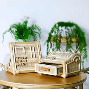 Caja registradora de juguete de imitación de ratán para bebés y niños pequeños, juguetes de simulación al por mayor para niños. - Product Image 4