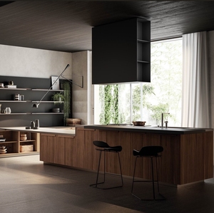 JY Project Customized Commercial Kitchen Cabinets Modern Freestanding European Style MDF <b>Melamine</b> RTA Kitchen Cabinet <b>Set</b> - Product Image 4