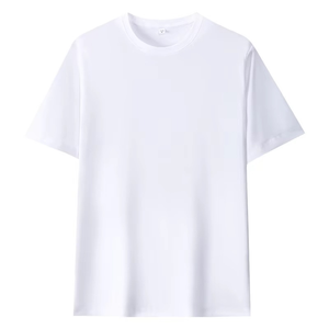 Camiseta de cuello redondo de 260g con diseño de logotipo personalizado bordado e impreso para hombre y mujer, de color sólido, holgada y cómoda. - Product Image 5
