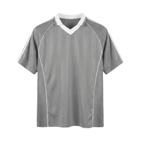 Camiseta de Fútbol Personalizable 100% Poliéster de Secado Rápido, Transpirable y Ecológica con Cuello en V/Cuello Camisero, Manga Corta, Personalizada para Equipos