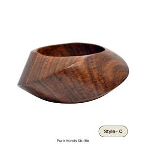 Handcrafted Sissoo <b>Wood</b> <b>Bangle</b> Bracelet Bold Natural Statement Jewelry Elegant Eco-Friendly Jewelry for Women <b>Wood</b> Bracelets - Product Image 4