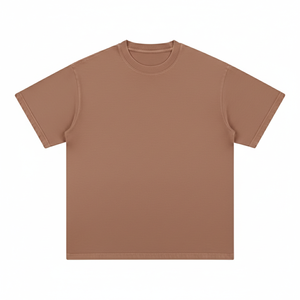 T-shirt personnalisé 100% coton à col rond, coupe ample, surdimensionné, court, style boxy, grande taille pour hommes - Product Image 2