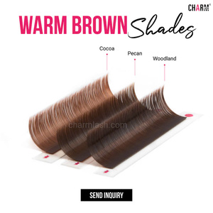 Charmlash Fournisseur en gros d'extensions de cils, extensions de cils bruns 0.03, cils PBT de haute qualité, cils individuels - Product Image 3