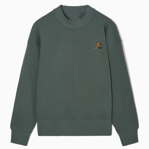 Sweat-shirts à col montant personnalisés, haute qualité, poids lourd, 100% coton, pour hommes, avec logo personnalisé, luxe. - Product Image 2