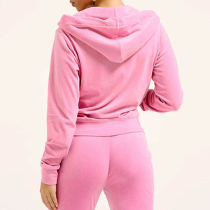 <b>Womens</b> <b>Velour</b> <b>Tracksuit</b> 2 Piece Outfits for <b>Women</b> Long Sleeve Hooded Zip Tops Jogging Velvet Sportswear - Product Image 5