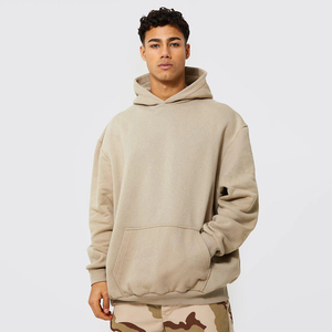 Sweat à capuche décontracté surdimensionné pour homme, imprimé brodé, tissu français, style hip-hop streetwear, 100 % coton - Product Image 2