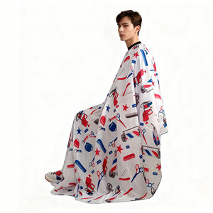 Cape de Coiffure Professionnelle IKZARSA Confortable en Polyester Résistant à l'Eau Anti-Adhérent Imprimée avec Taille Ajustable - Product Image 6