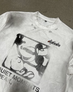 T-shirt blanc surdimensionné personnalisé pour homme avec imprimé graphique, style streetwear, col rond, manches courtes, en jersey de coton respirant, vente en gros - Product Image 4
