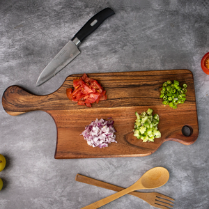 Planche à découper en bois, durable, facile à utiliser, pour couper les légumes et les fruits, antidérapante, pour une utilisation en cuisine - Product Image 4