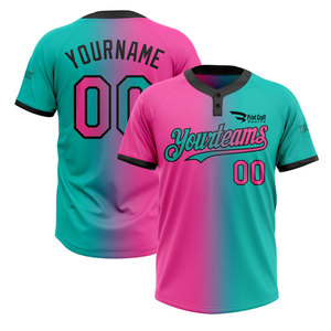 Camisas de Béisbol de Dos Botones para Adultos, Fabricadas en Pakistán, Camisas de Béisbol de Dos Botones con Contraste de Color - Product Image 1