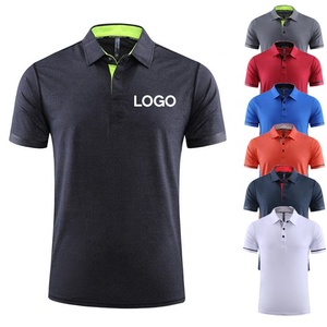 Camiseta Deportiva de Golf de Manga Corta con Logotipo Personalizado, Tejido Elástico, Color Sólido, Bordada, Estampada, de Secado Rápido, Formal, para Hombre - Product Image 1