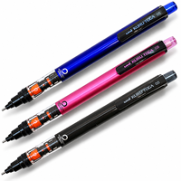 Lápiz Mecánico Mitsubishi Kuru Toga con Cuerpo Metálico y Deslizador de Tubo M5-452 de 0.5mm, Rotación Automática de Minas, Impresión UV, Japón