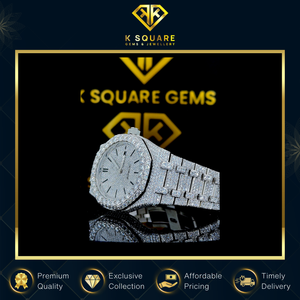 Reloj Unisex de Lujo con Movimiento Automático de Cuarzo Analógico, Acero Inoxidable VVS, Diamante Moissanita, Cristal de Zafiro, Resistente al Agua - Product Image 4