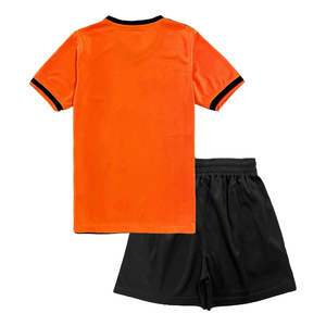 Conjunto de Uniforme de Fútbol Unisex, Degradado Naranja, Cuello en V, Manga Corta, Absorbe la Humedad, Ecológico, Transpirable, Poliéster, para Adultos - Product Image 2
