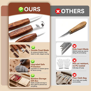 Kit de couteaux à sabots pour soins équin, outils de fermeur professionnels en acier durable, équipement d'écurie professionnel - Product Image 4