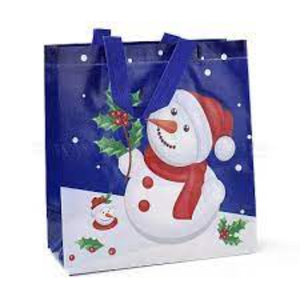 Bolsa de asas de Navidad personalizada de alta calidad Artículo de seda personalizado Patrón de estilo Carta Promoción Aus - Product Image 5
