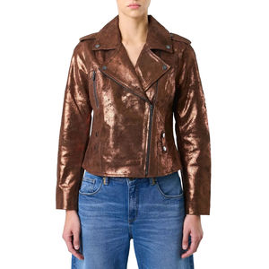 Veste en cuir de mouton pour femmes de qualité supérieure en gros, entièrement personnalisable, couleur unie, respirante - Product Image 1