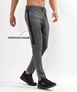 Pantalon de sport slim pour homme, idéal pour la course et la gym, en poly-coton Lycra importé (280 GSM) - Product Image 1