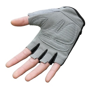 Gants de sport demi-doigts en cuir PU unisexe pour musculation, entraînement fitness, amélioration de la préhension, avec support de poignet à enfiler - Product Image 2