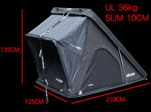 Tente de toit ultra légère 36 kg, fine (10 cm), en aluminium léger, tente tout-terrain, tente pour remorque, tente pop-up, tente de toit pour voiture. - Product Image 2