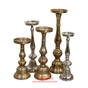 Decorative Brass <b>Tapered</b> <b>Candle</b> Stand Trio Contemporary Metal Holders Handicrafts for Christmas Party & Wedding Venue Supplies - Product Image 5