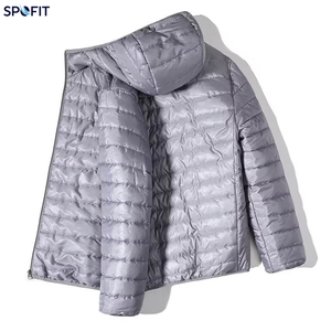 Nueva Chaqueta de Plumón para Hombre, Impermeable, Reversible, Informal, de Lana, Cálida, con Cierre y Bolsillos, Ligera - Product Image 5