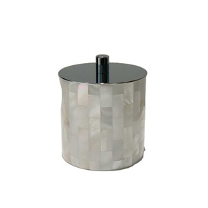 Best Seller pearl inlay round decorative storage jar with lid luxury handmade organizer modern home decor gift item - Product Image 1