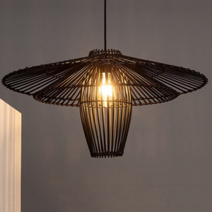 Natural Rattan Pendant <b>Ceiling</b> <b>Light</b> with Breathable Woven Structure Lightweight Construction Suitable for Restaurants Hotels - Product Image 4