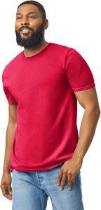 เสื้อยืดคอกลมแขนสั้นผู้ชายแบบลำลองทรงปกติสีทึบสีแดง 2027 - Product Image 3