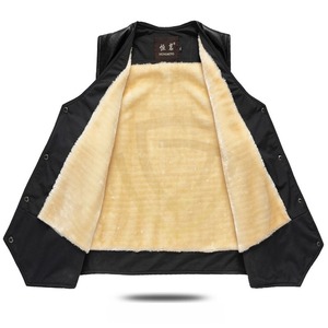 Genuine Leather Vest for Men Sleeveless <b>Motorcycle</b> Biker Waistcoat Cowhide Lambskin Custom OEM Logo Leather vest - Product Image 4