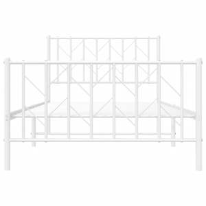 Estructura de Cama Individual de Acero Blanco Resistente, Cama Metálica Rectangular con Excelente Durabilidad - Product Image 5