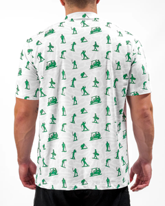 Camisa de Hombre con Estampado Tropical, Manga Corta, Diseño con Botones, Transpirable, Antiarrugas, Ropa Casual para Vacaciones, Patrón de Palmeras Azules - Product Image 5