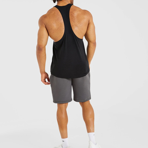 <b>Men's</b> <b>Black</b> Sleeveless Tank Top O-Neck Solid Casual Workout <b>Vest</b> Breathable Knitted Polyester Fit Compression Customizable - Product Image 6