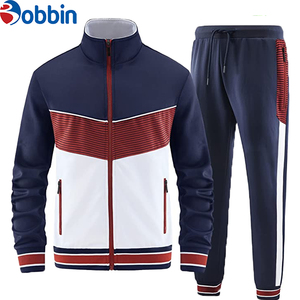 Conjuntos deportivos de invierno con logotipo personalizado, chándales de algodón y forro polar unisex, conjunto para correr transpirable, chándales extragrandes de peso pesado para hombre - Product Image 1
