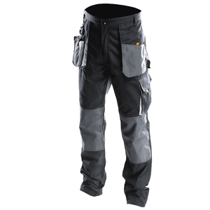 Unisex Gray <b>Black</b> Cotton Breathable Windproof Hi Visibility <b>Work</b> <b>Pants</b> Multiple Pockets Abrasion Resistant Cargo Design - Product Image 2